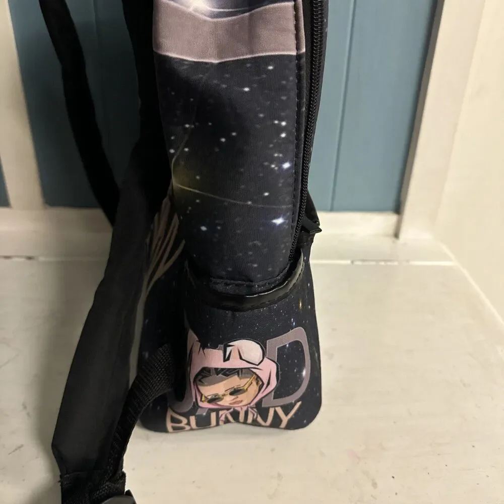 Trendy Cartoon‎ School Backpack Travel Bag BookBag Rapper Bad Bunny Hip Hop